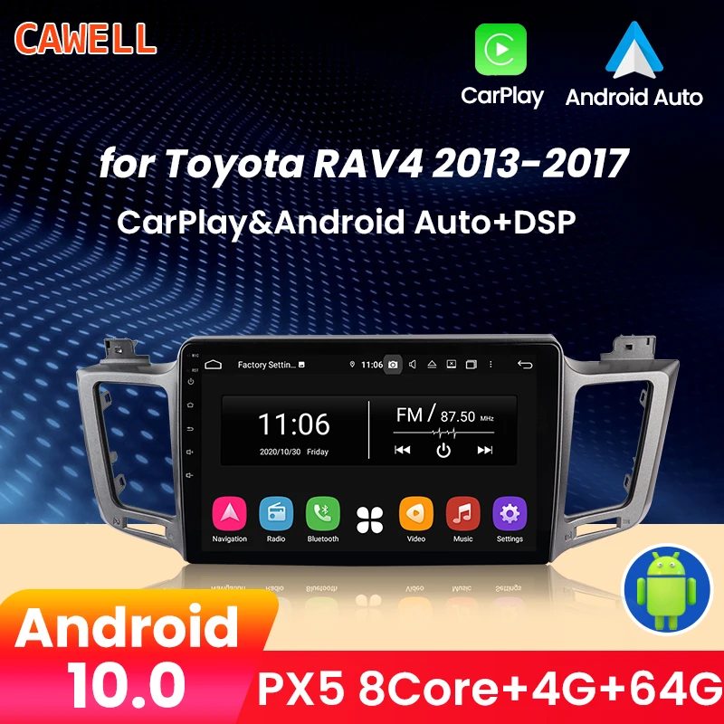 Автомагнитола Cawell 1 din Android 10 4 + 64 ГБ мультимедийный DVD-плеер стереоприемник для Toyota