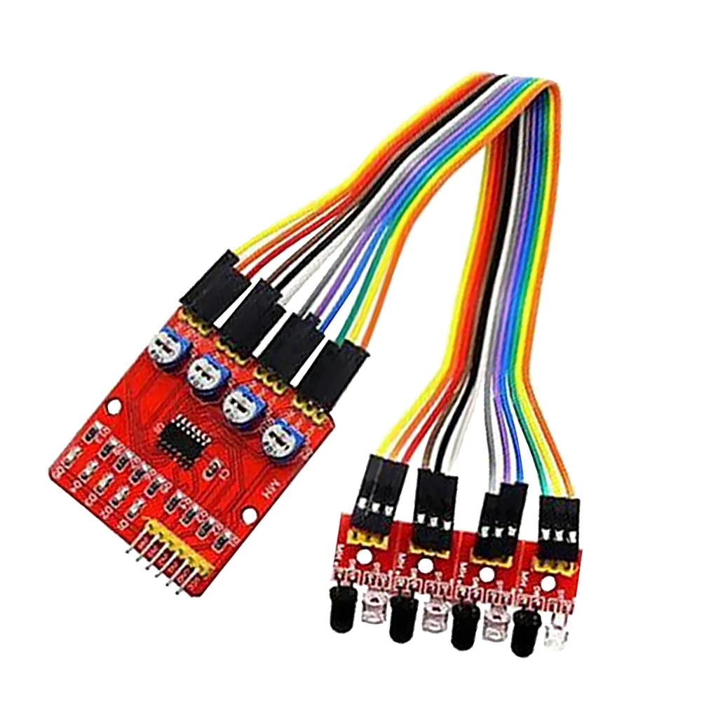 4-way Infrared Tracing Tracking Module Transmission Line Module Car Sensor