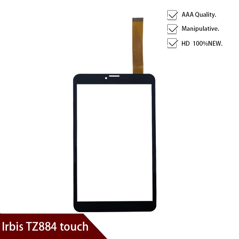 Новый оригинальный черный для 8 ''Irbis TZ884 3G сенсорный экран дигитайзер сенсор