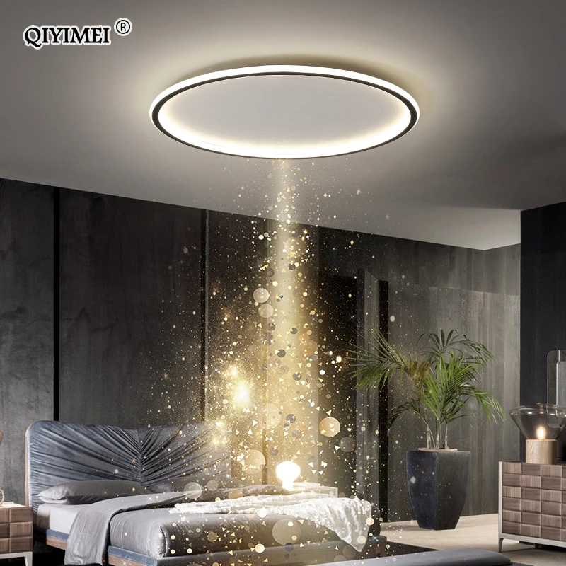 Modern Led Ceiling Lights For Living Room Bedroom Study Room White Black Indoor Ceiling Lamp Dimmable Lampara De Techo luminaire