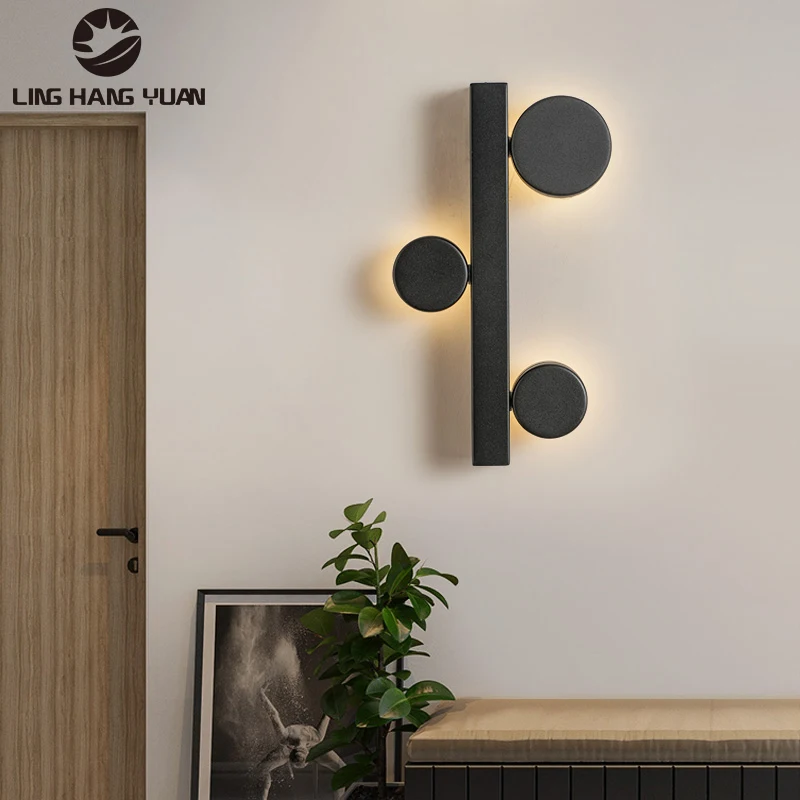 Черный и белый современный светодиодный настенный светильник 11 Вт Lustre sunce для