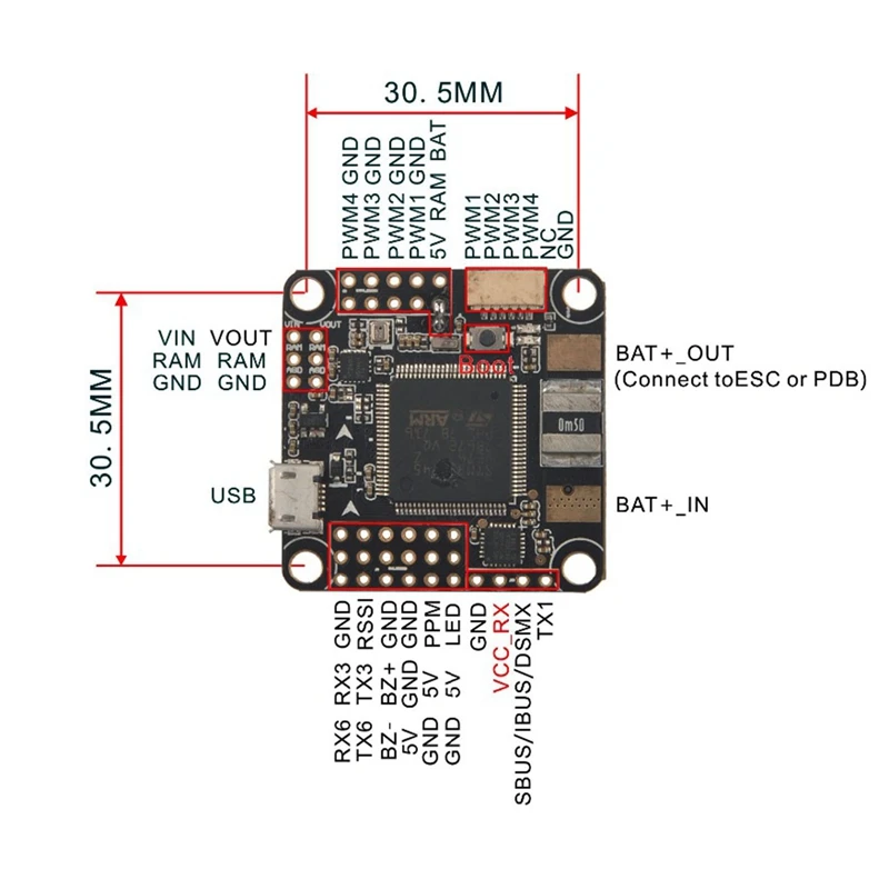 F7 Pro Контроллер полета с барометром встроенный Betaflight OSD 5V lc-фильтр питания Поддержка Dshot600 для RC Racer Drone