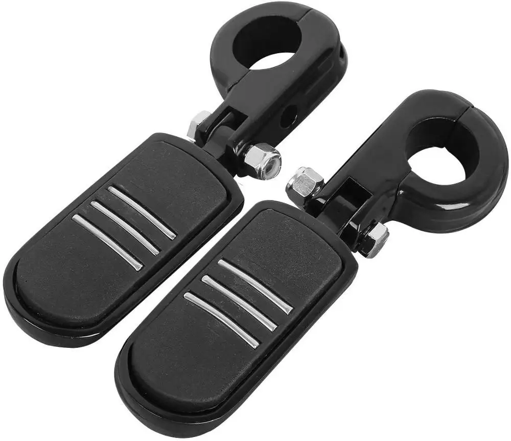 1.5 inch Black Универсальные подножки для автострады, защита двигателя, подставка для ног, подножки для автострады, 1,25 дюймов и 1,5 дюймов - Цвет: 1.5 inch Black