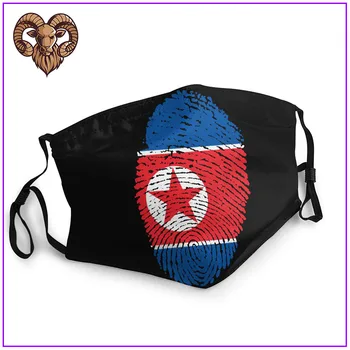 

North Korea Flag Fingerprint Men Women Fashion facemasks for virus protectionl cotton facemasks pm2.5 mask filter skin care