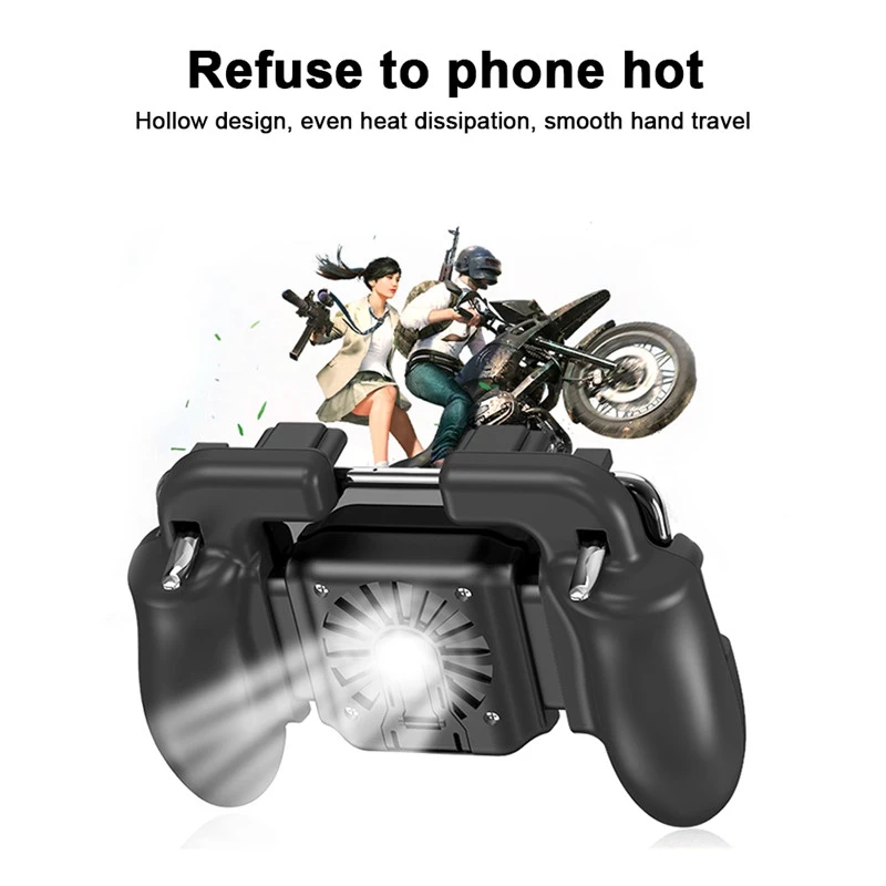  Mobile Phone Cooler Pubg Controller Gamepad Controller Shooter Controller Mute Fan Gamepad Joystick