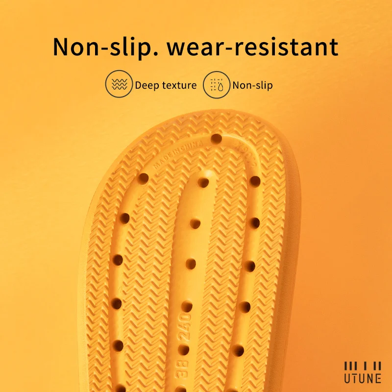 UTUNE KIDS Women's Platform Sandals Summer Soft Outside Slippers Men Beach EVA Slides Women's Home Slippers Anti-slip Indoor