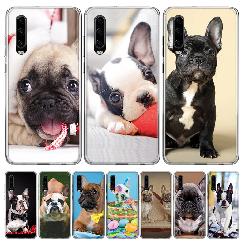 French Bulldog Puppy Phone Case For Huawei P30 P20 P10 P50 P40 Lite Mate 30 20 10 40 Pro Art Luxury Customized Cover Coque Capa | Мобильные