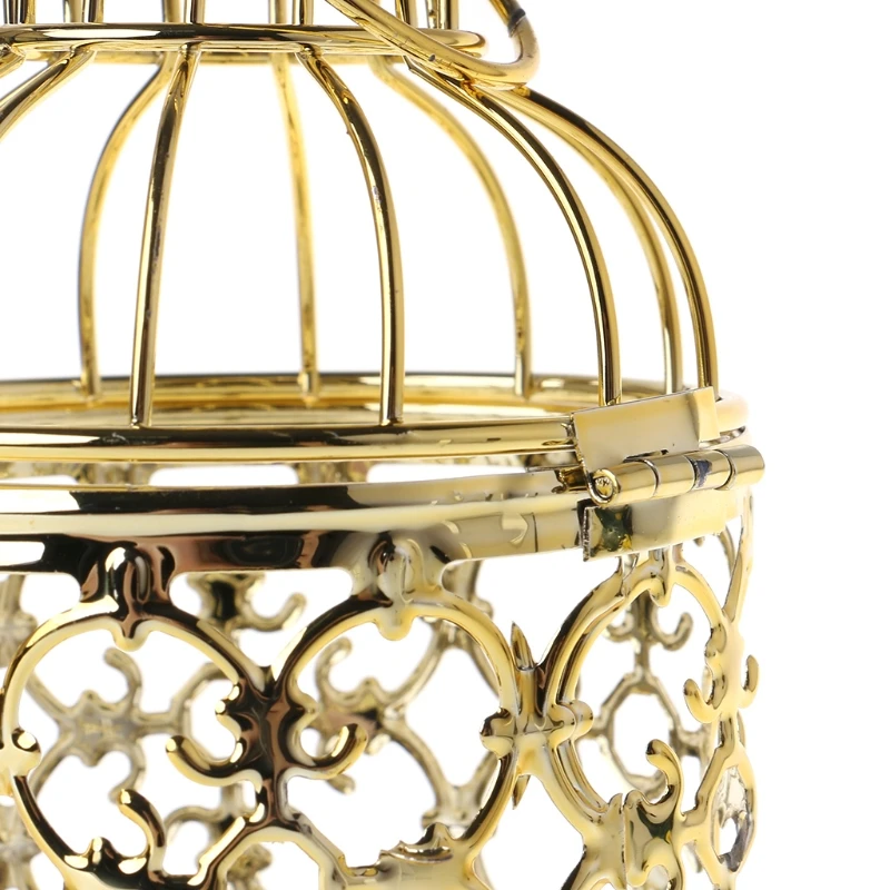 Полый Держатель Подсвечники Tealight подвесной фонарь винтажная клетка для птиц 3 цвета