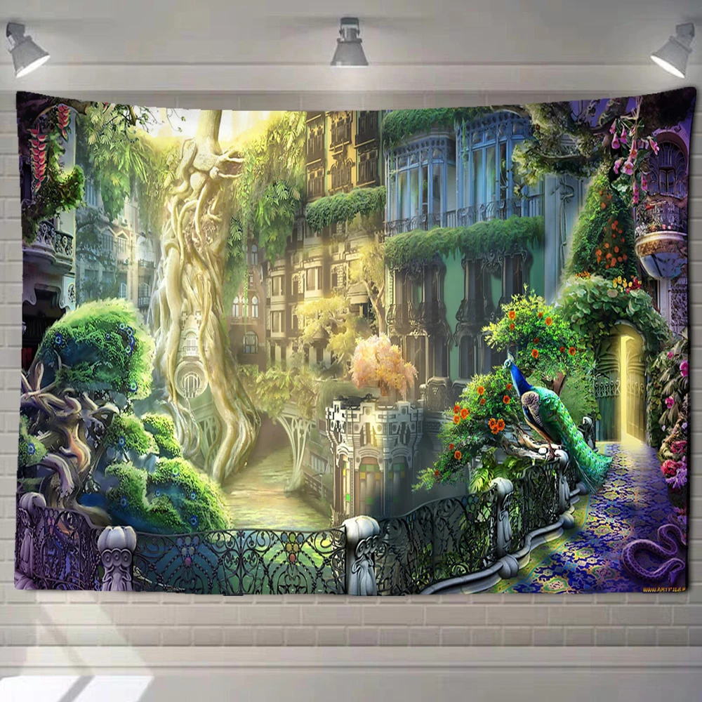 Natural Forest Tapestry Landscape Printing Large Wall Tapestry Cheap