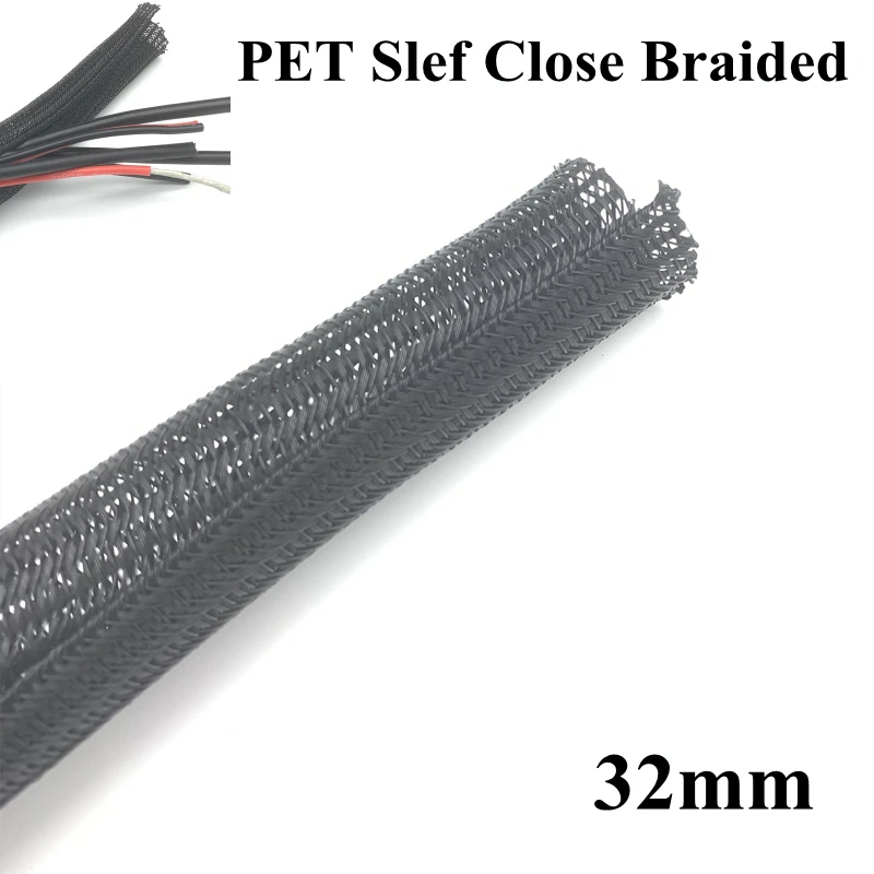 10M 6mm Braided Sleeving Braid Cable Wiring Harness Loom Protection Black HM 