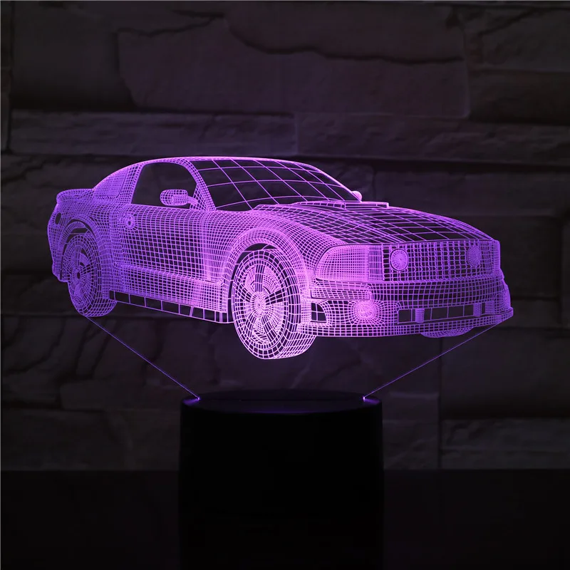 

Car 3D LED Night Lamp Romantic Bedroom Table Lamp Valentines Gifts for Lovers Couples Boys Kids Sleeping Light Dropship 3D-2051