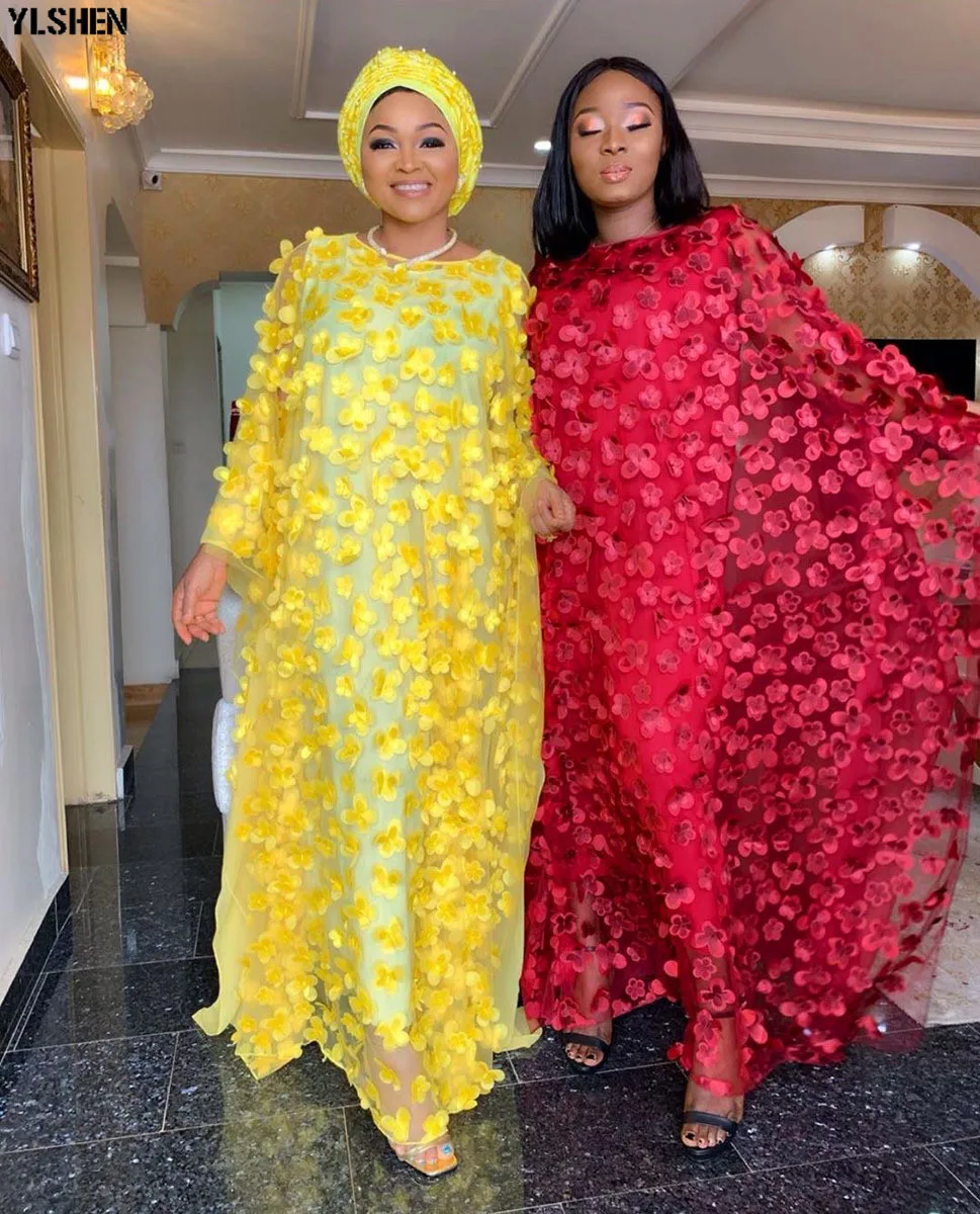 Fashion Lace African Long Dresses for Women Autumn Clothes Basin Riche Robe Africaine Femme 2019 Dashiki Two Piece Set Clothing 07