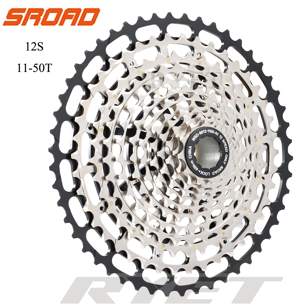 Sroad кассетного 11 50T 12 s кассета Скоростей для велосипедной ЧПУ велосипед Freeewheel