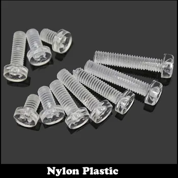 

M3 M5 M3*3/4/5/8 M5*8/10/12/20 Clear Transparent PMMA Acrylic Plastic Nylon Bolt Philips Cross Recessed Round Pan Head Screw