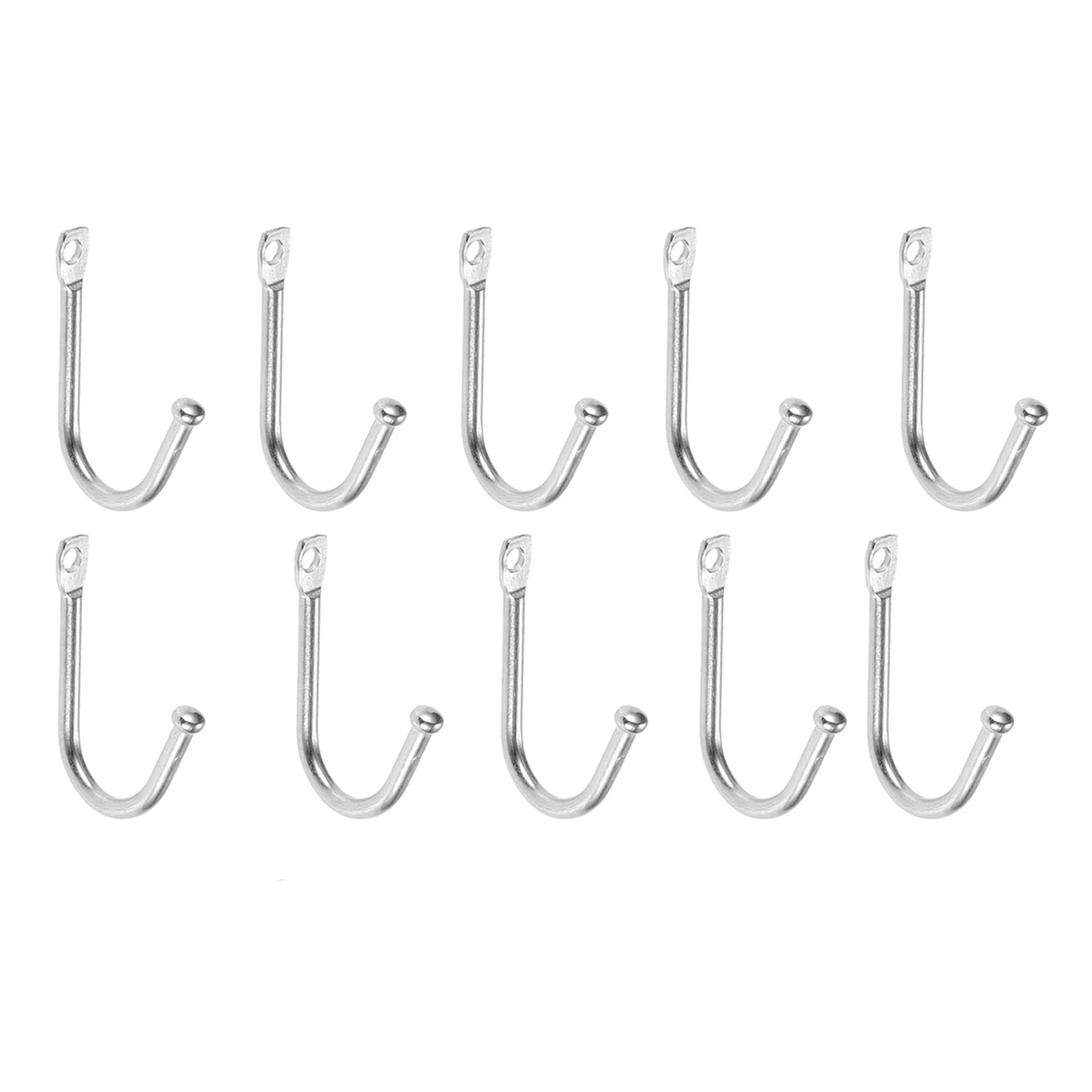 

10pcs Antique Hooks Silver Simple Wall Hanger w/screws Furniture Hardware 34*24mm Zinc Alloy Coats/Bag/Handbag/Keys Kitchen Bath