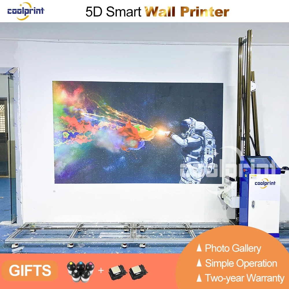 Wall Printer 3D 5D Photo Automatic Direct to Printing Machine Price Epson Print Heads Vertical UV Inkjet Mural |