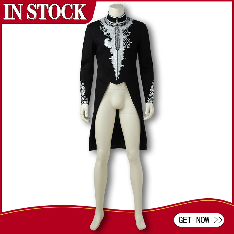 

In Stock Movie Black Panther CostumeT'Challa Cosplay Jacket Fancy Coat Wakanda Superhero Halloween Carnival Adult Men Outfit