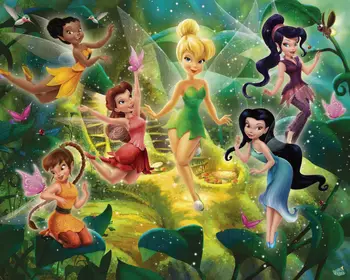 

JMINE Div 5D fairy tinkerbell forest Full Diamond Painting cross stitch kits art High Quality Cartoon 3D paint by diamonds