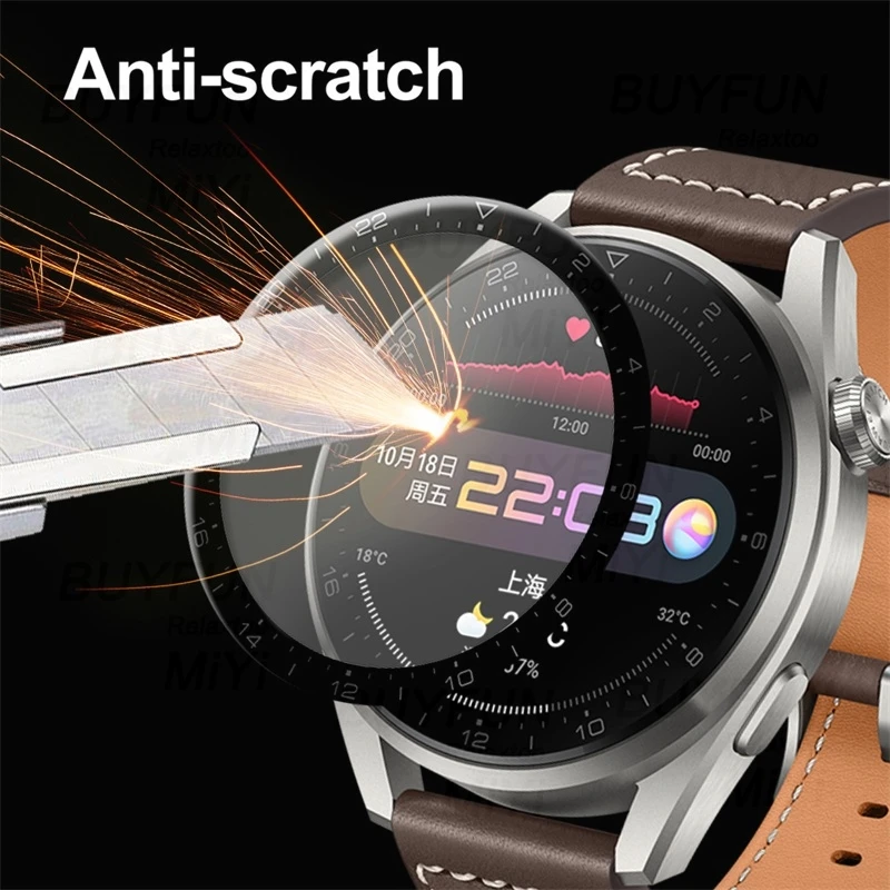 1-3PCS 9D Curved Soft Fiber Protective Glass For Huawei Hauwei Watch GT3 GT 3 42MM 46MM Smart Watch Screen Protectors Film Cover