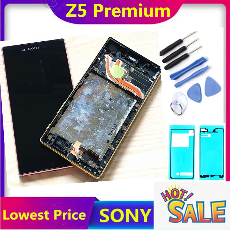 

ERILLES ORIGINAL For Sony Xperia Z5 Premium E6853 E6883 E6833 LCD Display with Touch Screen Digitizer Assembly LCD with Frame