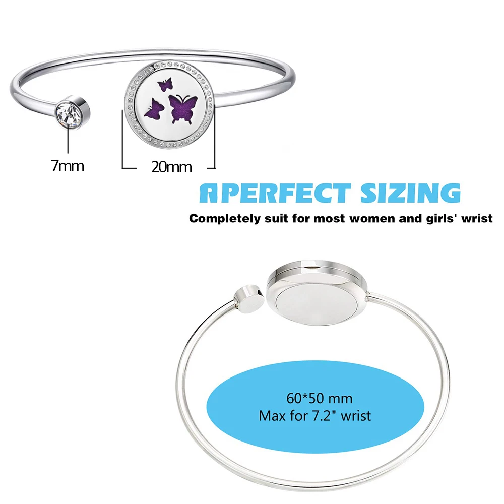 20mm Diffuser Locket Bangle Bracelet-12