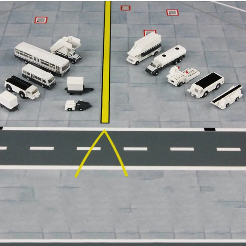 1:400 пропорции наземный автомобиль аэропорт моделирование сцены моделирование фургон с дисплеем буксировочный грузовик режим для сбора вентилятора самолета