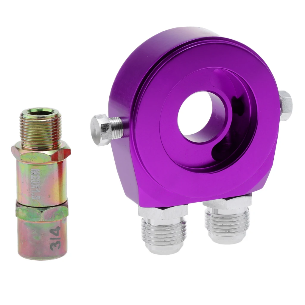Алюминиевый Масляный фильтр Сэндвич пластина адаптер-3/4-16 UNF/M20 x 1,5-5 цветов на выбор