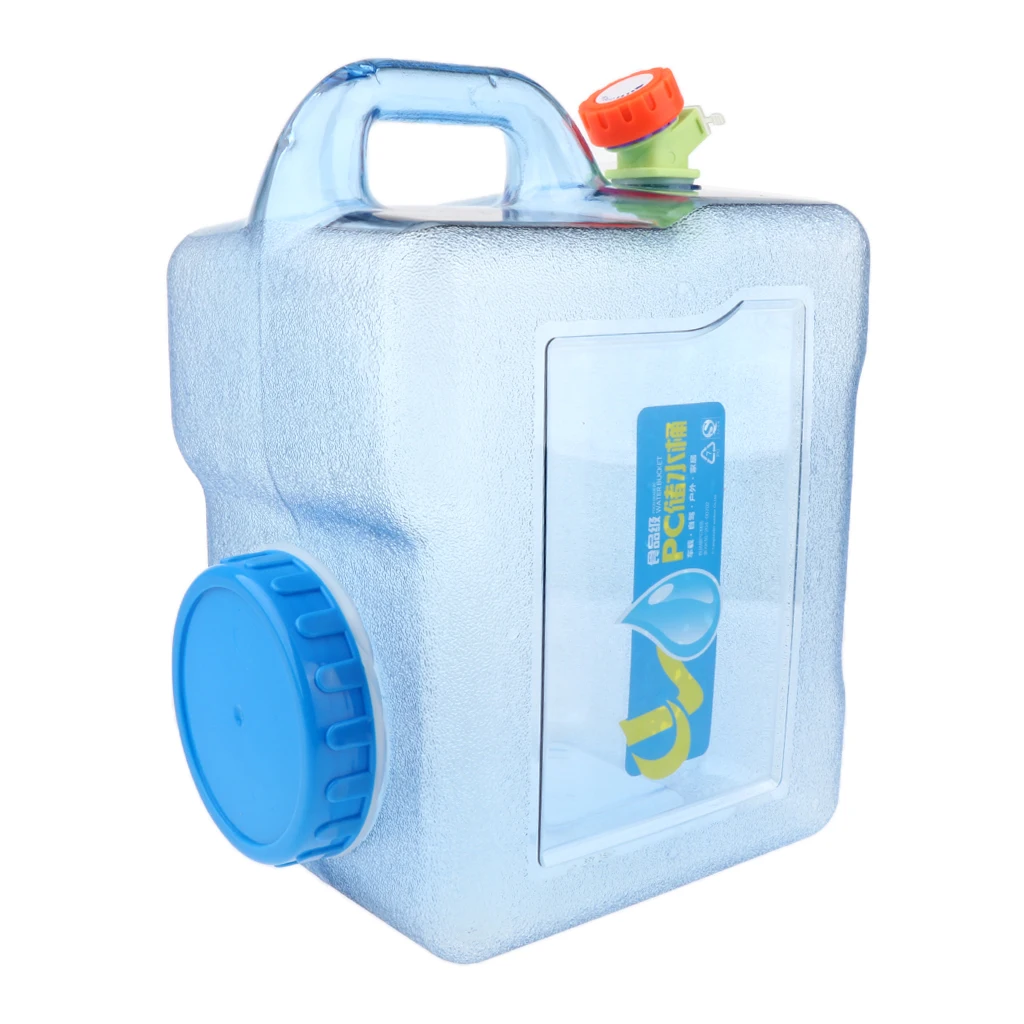 5L/8L Outdoor Camping Travel Car Water Bucket Water Carrier Canister with Water-tap & Leak Proof Lid