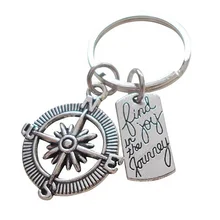 Популярные брендовые аксессуары в Европе и Америке находят радость для поездок и путешествий юбилейный вдохновляющий компас брелок