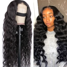 13x1 Lace Part Wigs For Women Peruvian Loose Wave Human Hair Wigs 180% Density Light brown Lace Closure Wigs