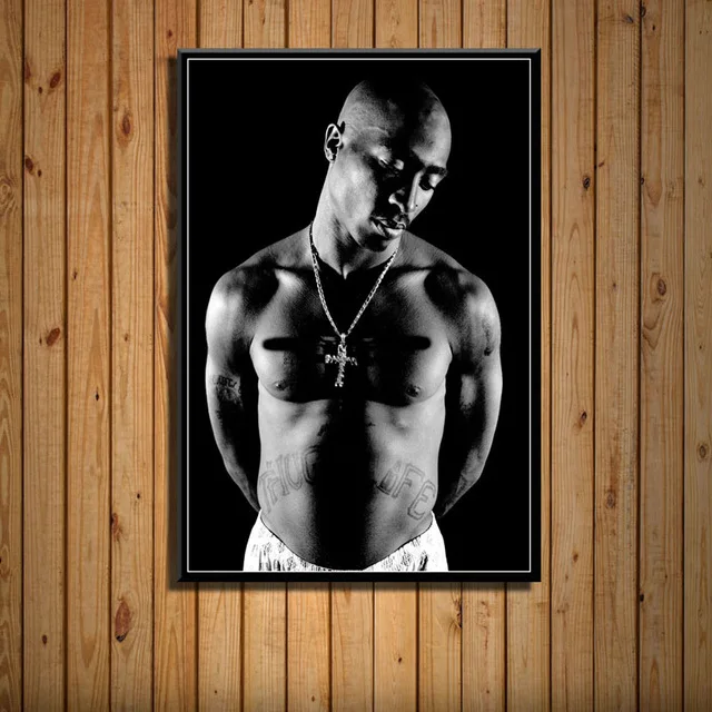4 Tupac Shakur 2PAC Outlaw рэп музыкальный Рэппер звезда хип хоп Искусство Живопись Шелковый Холст плакат настенный домашний декор - Цвет: 4