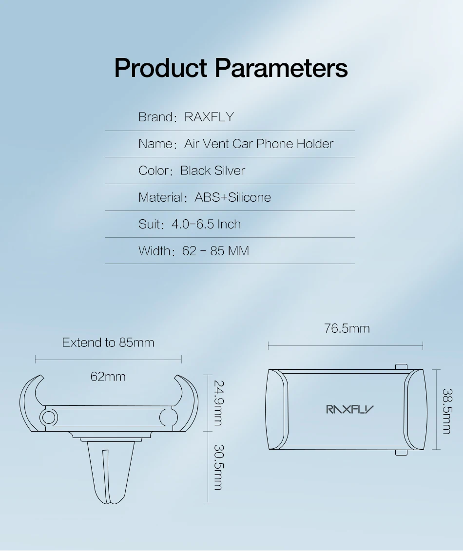  RAXFLY Auto Telefon Halter Air Vent Halterung Für iPhone 6 7 8 11X XS XR Handy Auto Halter stehen F