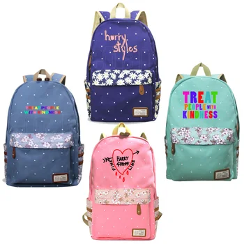 

Mochila Masculina Harry Styles Backbag Trave Treat People with Kindness Backpack Floral Plecak Fine Line Schoolbag for Teenager