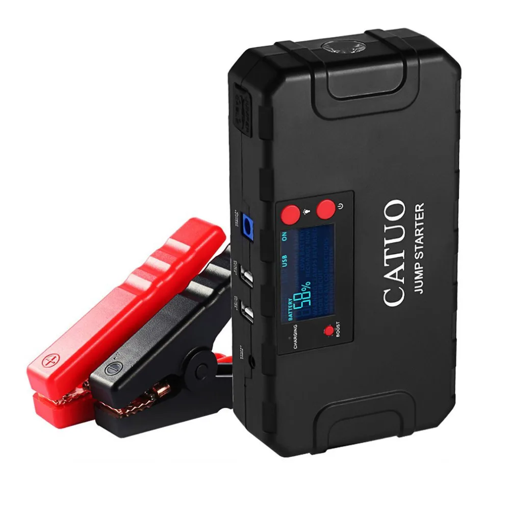 CATUO 13600 мАч портативный автомобильный стартер с зарядным устройством USB светодиодный фонарик для грузового автомобиля лодки JP