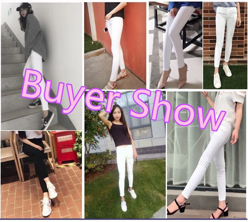 white high waist jeans women spring 