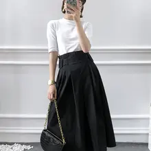 Bonjean, зимняя женская юбка-бутон с поясом, одноцветная, Anke, длина, повседневная, высокая талия, длинные юбки для женщин, толстая, модная, женская, Falda