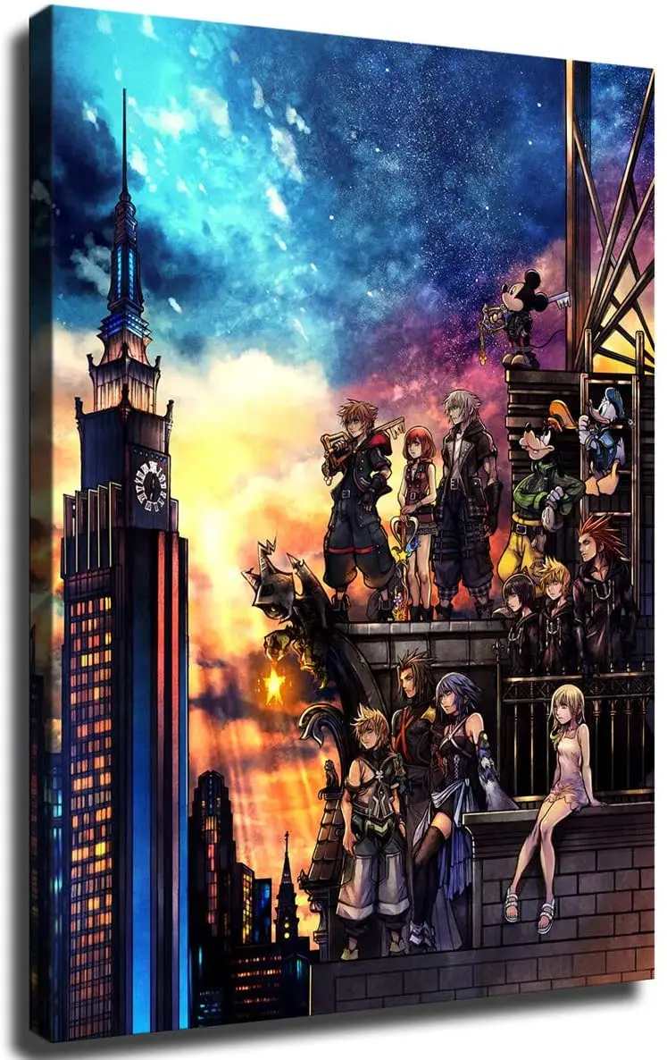 Decorazioni Per La Casa Stampa Pittura A Olio Su Tela Wall Art Kingdom Hearts