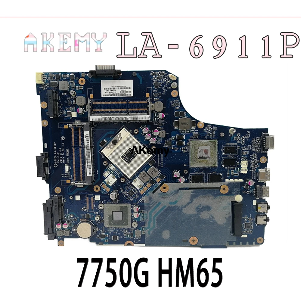 P7YE0 LA-6911P материнская плата для ноутбука For Acer aspire 7750 7750G MBRMK02001 MB. RMK02.001 8 * Память HM65