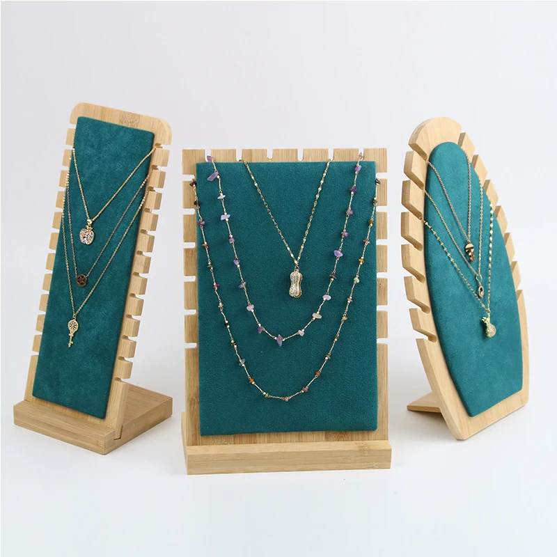 

Wooden Jewelry Box Display Stand Rack for Necklace Earring Pendant Chain Holder Display Board Storage Box Jewelry Display Shelf