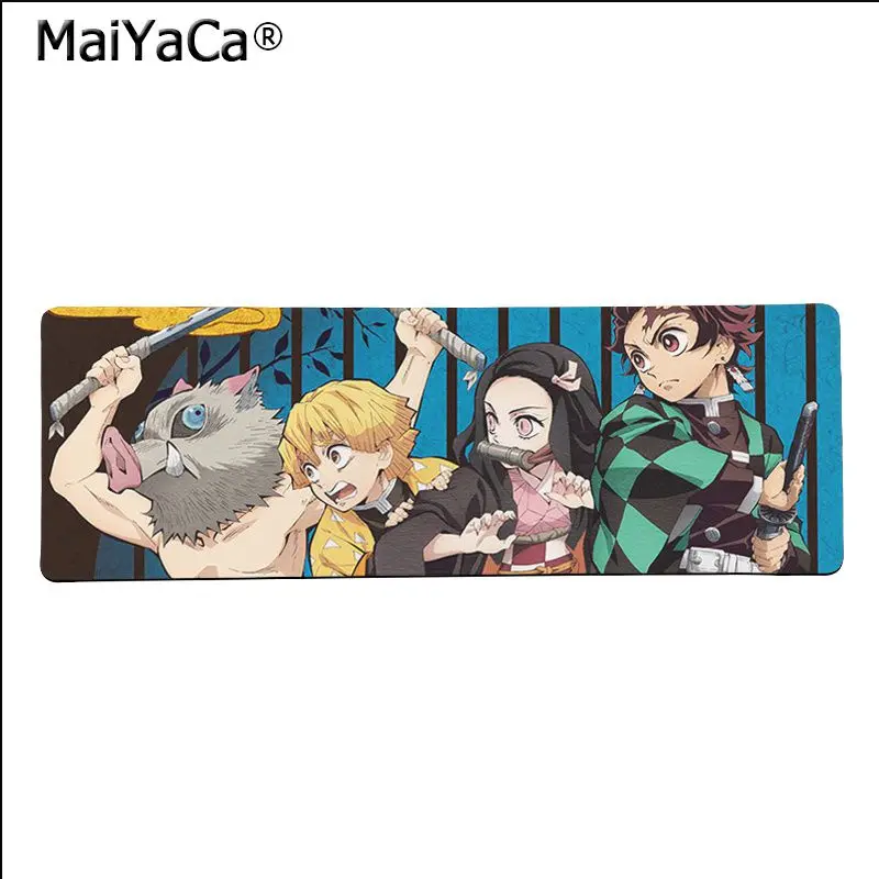 Maiya Top Quality Demon Slayer Kimetsu no Yaiba Beautiful Anime Mouse Mat Free Shipping Large Mouse Pad Keyboards Mat - Цвет: Lock Edge 30x80cm