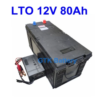 

LTO 12V 80Ah lithium titanate Battery Pack for Boat marine EV RV car camper yacht electric vehicle tolling motor + 10A charger