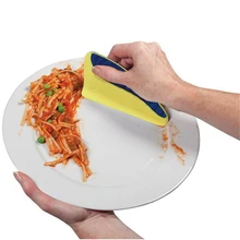 Горячая случайный цвет для использования на домашней кухне силиконовый скребок для посуды 14 см пищевой сковороды чистящий скребок кухонные принадлежности для приготовления пищи