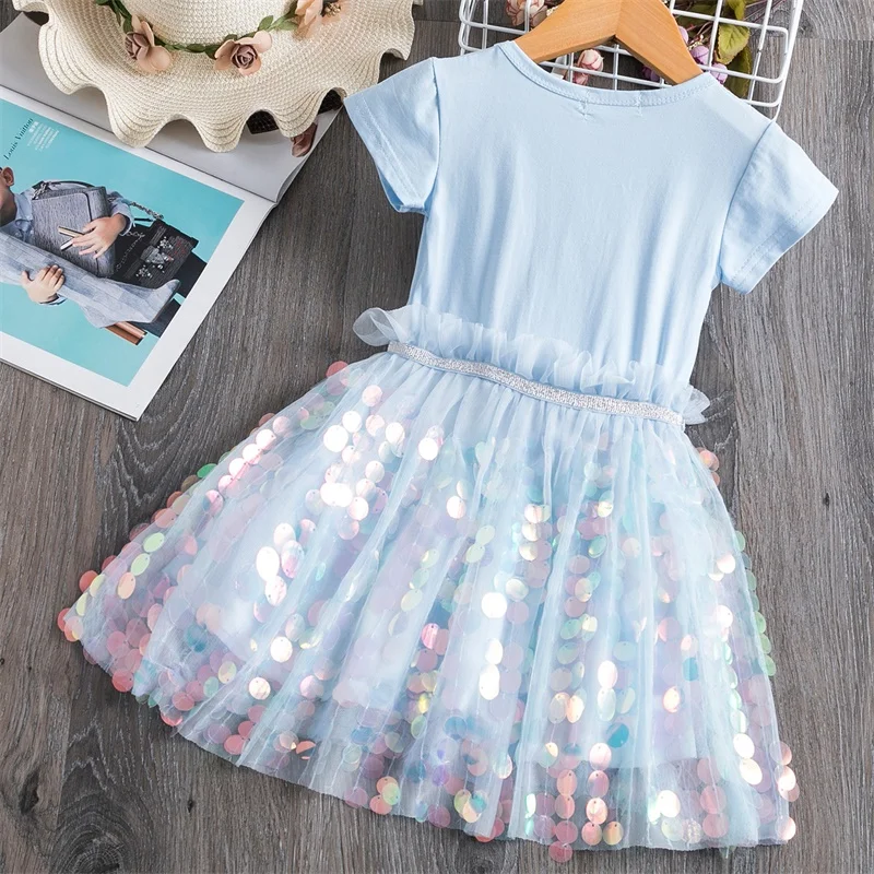 Girls Dress 2020 New Elsa Dress Girl Party Vestidos Cosplay Girl Clothing Anna Snow Queen Birthday Princess Dress Kids Costume