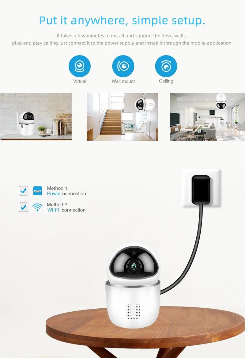 720P 1080P облачная Беспроводная ip-камера, интеллектуальная автоматическая камера слежения, Домашняя безопасность, Мини WiFi CCTV камера
