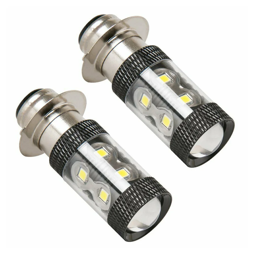 2pcs/set Motorcycle LED Headlight 6000K White H6M Light Replacement Accessories For YFZ450R Rhino 700 Raptor YFM660