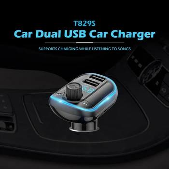 

Car Bluetooth FM Transmitter 3.1A Dual USB Fast Charger Handsfree MP3 Player Music TF Card U Disk Playback USB Fast Charger