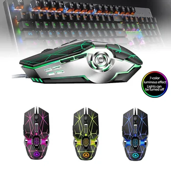 

Pro Gaming Mouse 3200DPI Adjustable Silent Mouse Optical LED USB Wired Computer Mouse Notebook Game Mice for Gamer Home Office