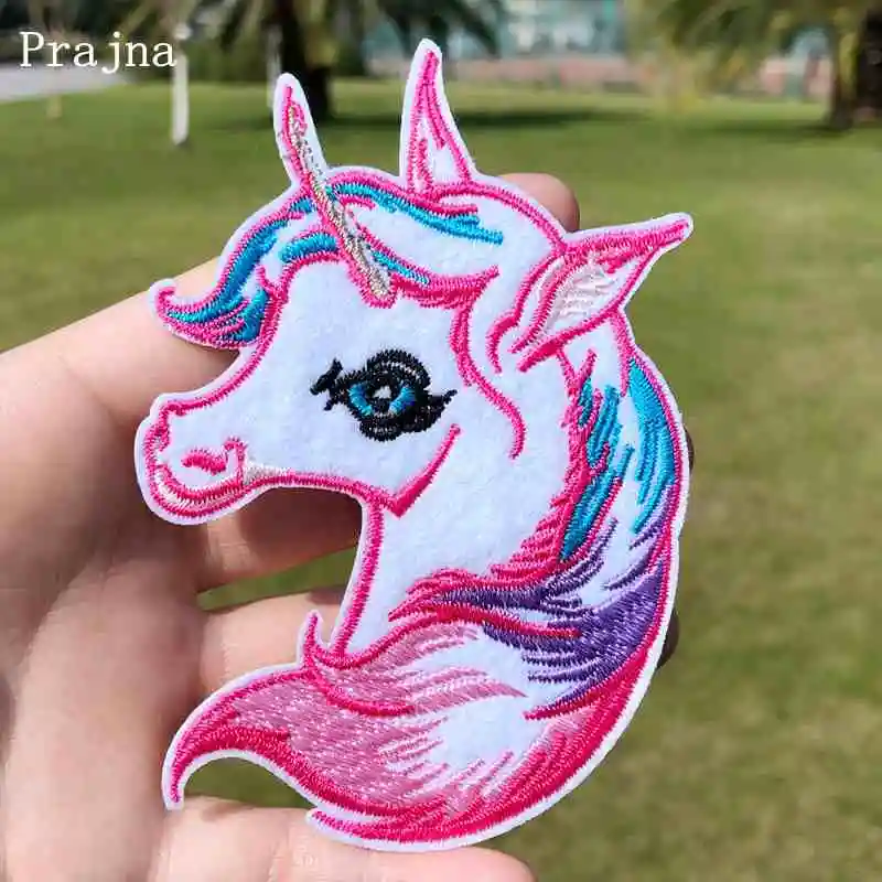 

Prajna Unicorn Patch Embroidered Patches For Clothing Iron On Patches On Clothes Rainbow Stripes On Clothes For Kids Jacket DIY