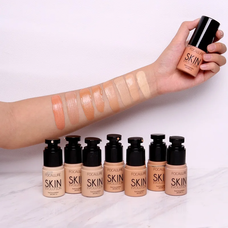 FOCALLURE, основа под макияж для лица, Жидкая основа, BB крем, отбеливающий консилер, увлажняющий крем, контроль над маслом, Maquiagem SPF15