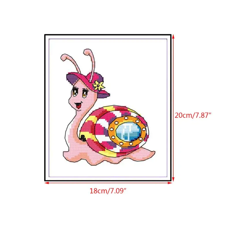 

Snails DIY Handmade Needlework Counted 14CT Printed Cross Stitch Embroidery Kit Set Home Decoration Q6PE